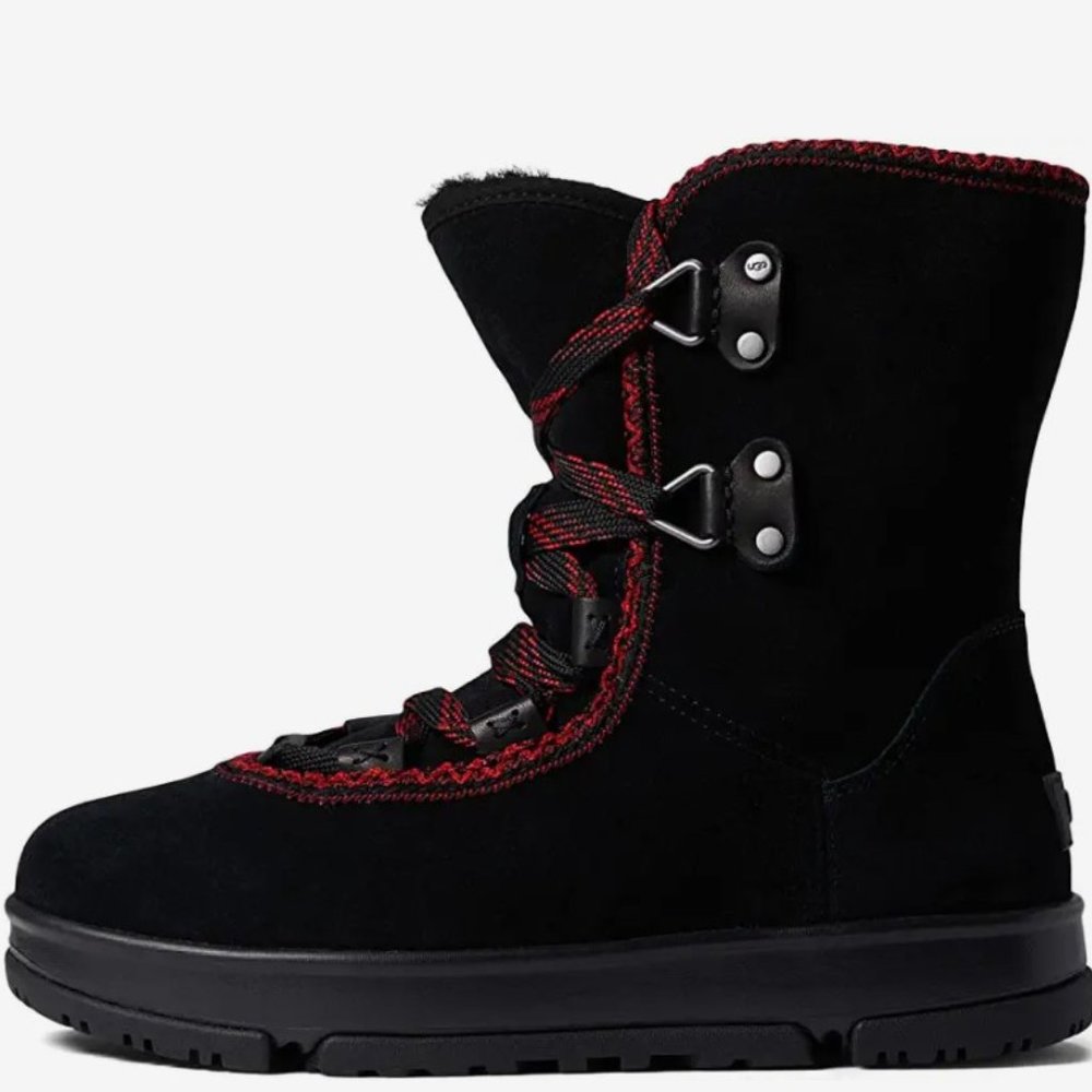 UGG W CLASSIC WEATHER HIKER HI - BLACK SIZE 10
